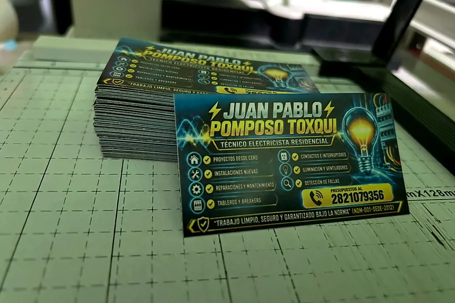 Tarjetas de presentación impresas